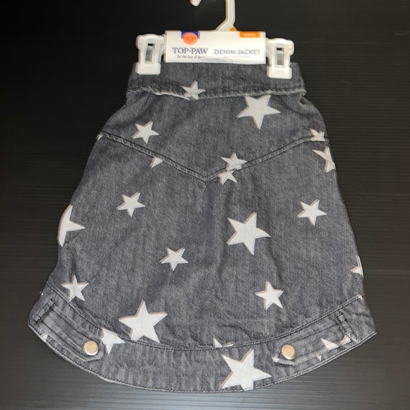 New with tags by top paw blue jean jacket with stars for you woof woof. - Picture 1 of 6